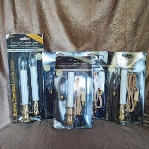 6 Christmas Electric Window Candles Vintage Lamp Candle Design Darice Brand Sets